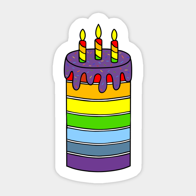 Happy Birthday Cake - Cute Food Art Sticker by SartorisArt1